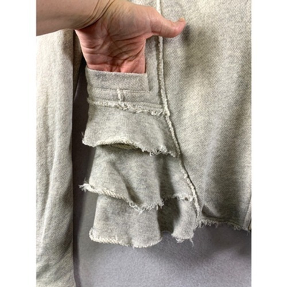 Sundance Womens‎ Ruffled Joy Jacket Sz S Gray Cotton Boho Moto Feminine Edgy - Picture 4 of 14